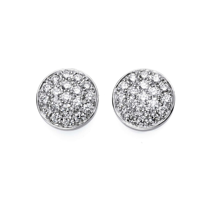 Black diamond drop earrings in 18k white gold | Alessandra Lapeschi 