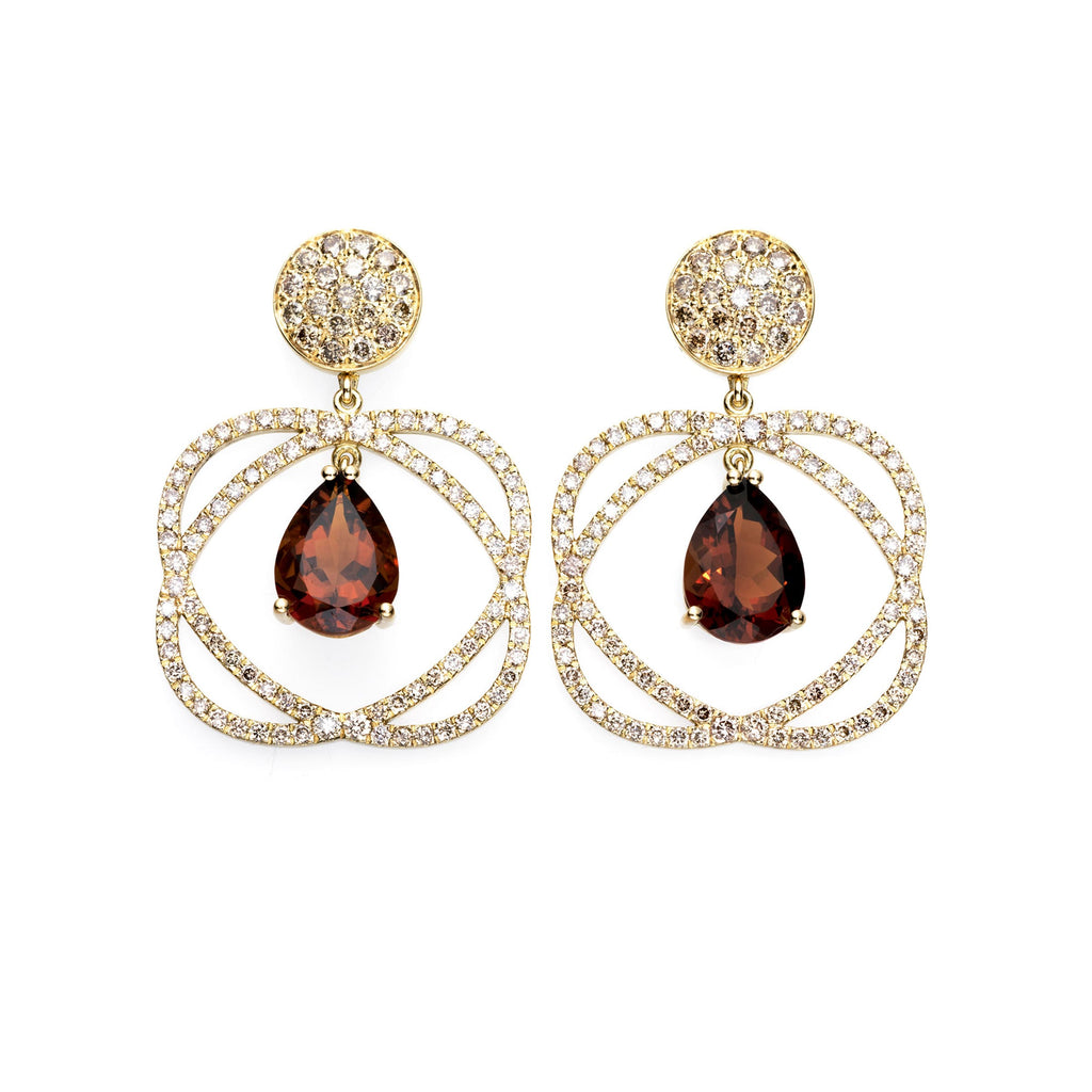 18kt gold KATIA diamond stud earrings